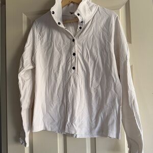 White Button-Up Long Sleeve Shirt